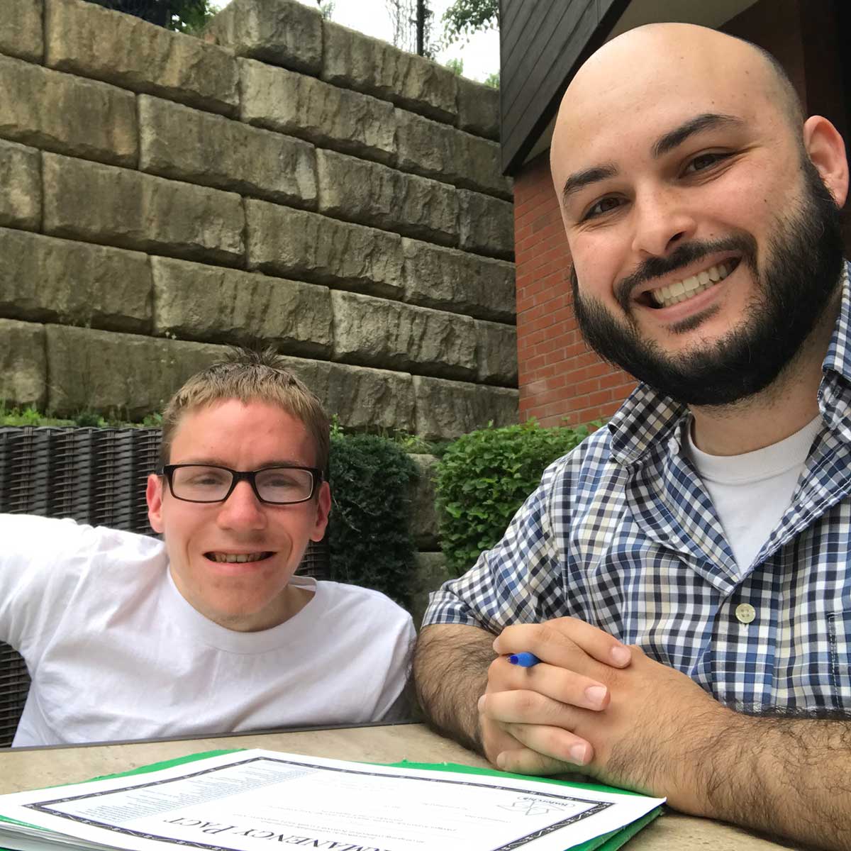 Justin_Michael Justin with his specialist Michael