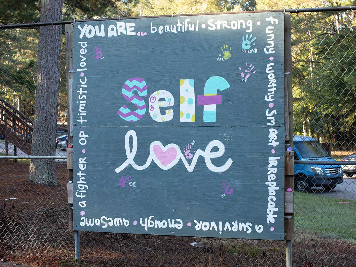 Self-Love-sign multi color sign saying self love
