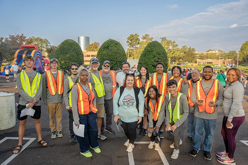 group-volunteers group of volunteers at Youth Villages event