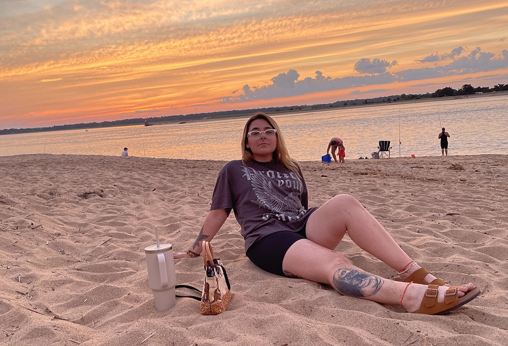 LifeSet-Naomi LifeSet participant, Naomi at the beach during sunset