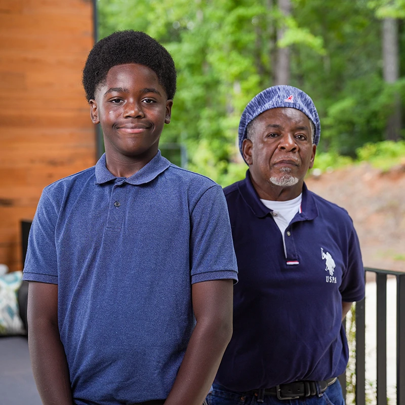 Mentor-and-mentee mentor and mentee posing for a photo